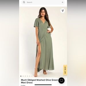 Lulu’s Much Obliged Olive Maxi Dress